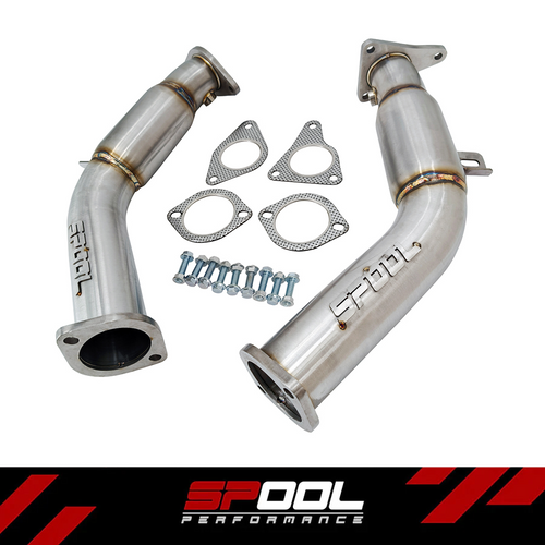 Spool 3 Inch Resonated VR30DDTT Lower Downpipes Upgrade [Race Downpipes] | Infiniti Q50 Q60 RZ34 [VR30]