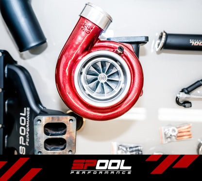 Spool Performance Billet Manifold A90 Supra 2 Port Top Mount Turbocharger Kit