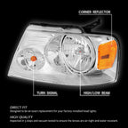 Dna Motoring Hlohf1504cham Headlight Assembly Driver And Passenger Side