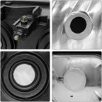 2003-2006 Silverado Headlight Assembly For Chevy Avalanche 150025003500 Clear Chrome Lens With Amber Reflector Replacement Left And Right