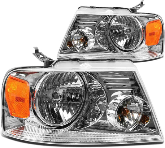 Dna Motoring Hlohf1504cham Headlight Assembly Driver And Passenger Side