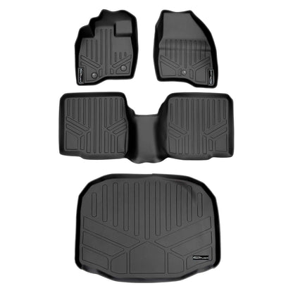 SMARTLINER Custom Fit Floor Liners For 2017-2019 Ford Explorer without 2nd Row Center Console