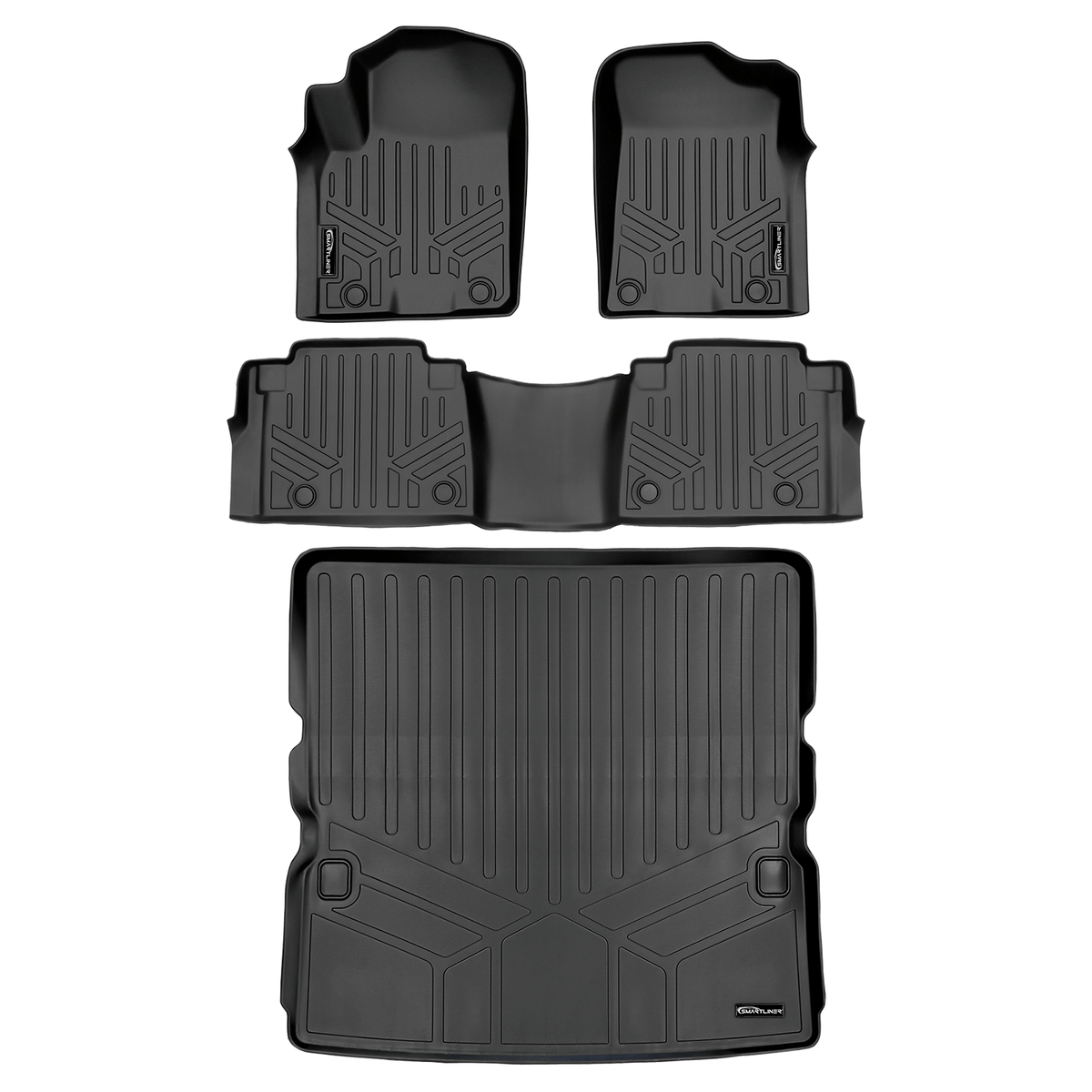 SMARTLINER Custom Fit Floor Liners For 2019-2024 Infiniti QX80/ 2019-2024 Nissan Armada With Bucket Seats & Center Console Only