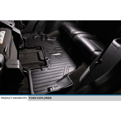 SMARTLINER Custom Fit Floor Liners For 2017-2019 Ford Explorer without 2nd Row Center Console