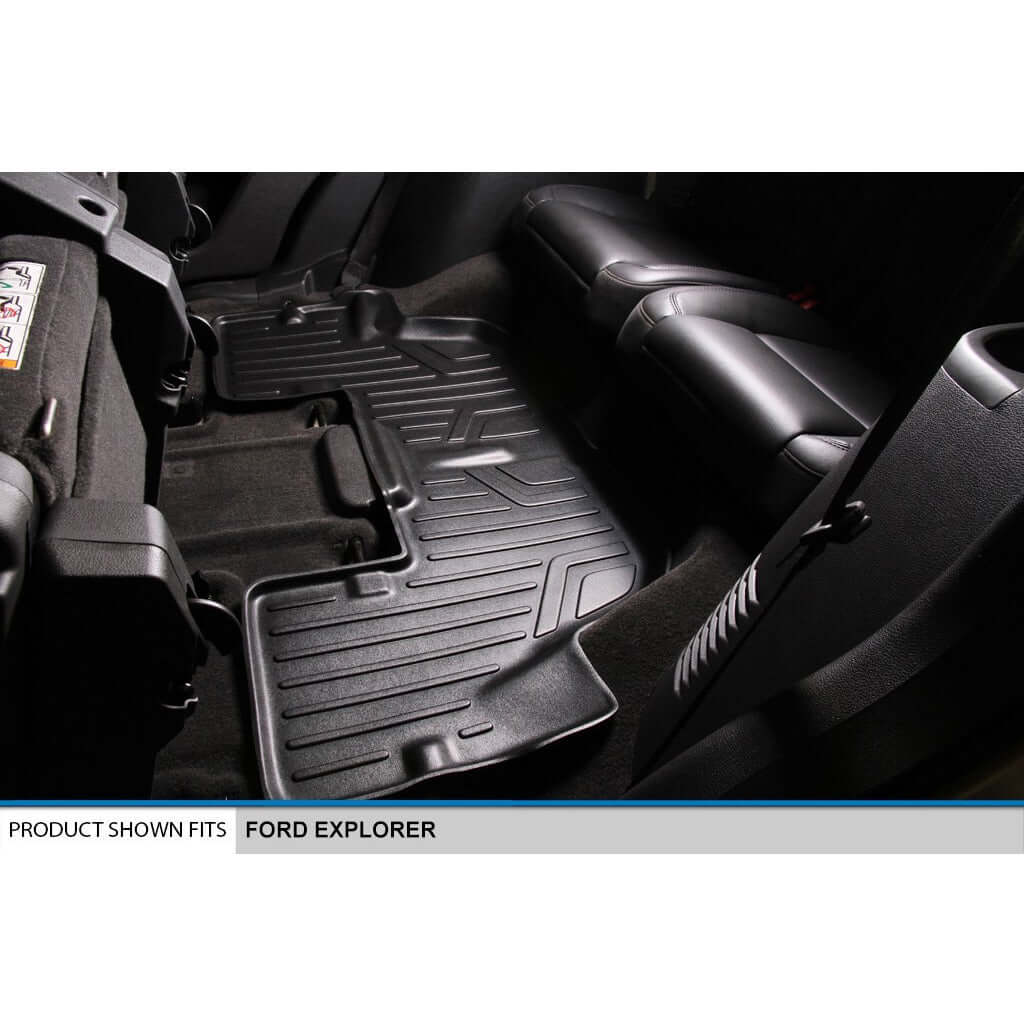 SMARTLINER Custom Fit Floor Liners For 2017-2019 Ford Explorer without 2nd Row Center Console