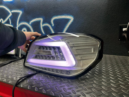 NTXGlow Clear Color Shifting Spec D Tail Lights (2015-2021 Subaru WRX)