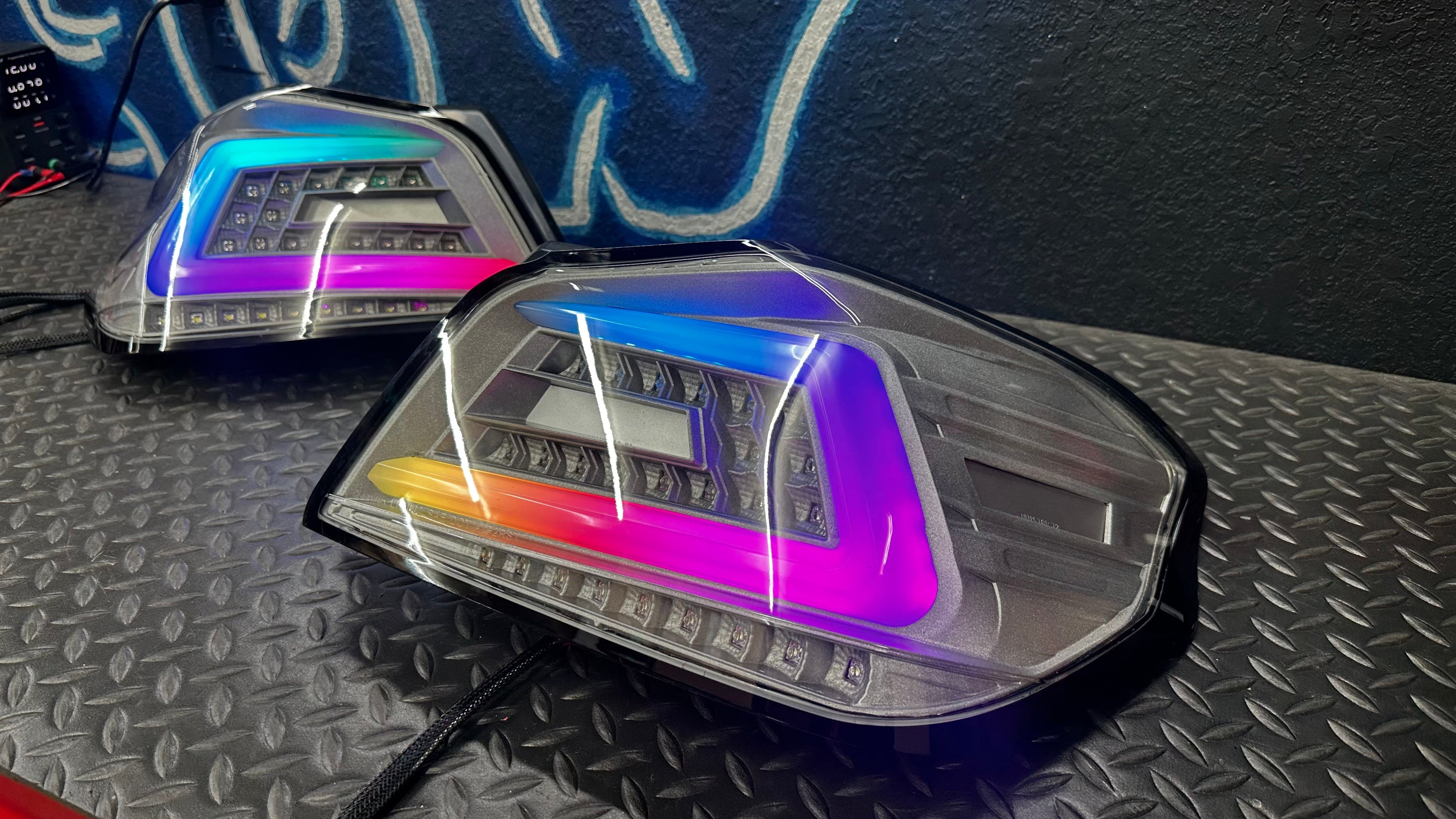 NTXGlow Clear Color Shifting Spec D Tail Lights (2015-2021 Subaru WRX)
