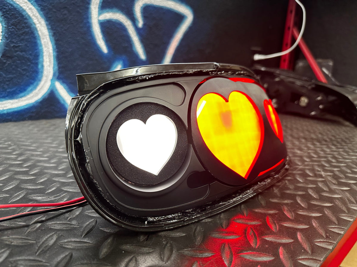NTXGlow Diffused Heart Tail Lights (1990-1997 Na Mazda Miata)