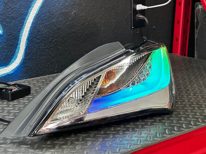 NTXGLOW clear RGB tail lights (10 - 16 hyundai genesis coupe) - eagle eyes