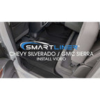 SMARTLINER Custom Fit Floor Liners For 2019-2026 Silverado/Sierra 1500/2500/3500 Crew Cab with 1st Row Bench Seat (No underseat)