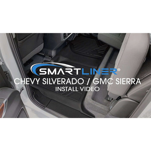 SMARTLINER Custom Fit Floor Liners For 2019-2026 Silverado/Sierra 1500/2500/3500 Crew Cab with 1st Row Bench Seat (No underseat)