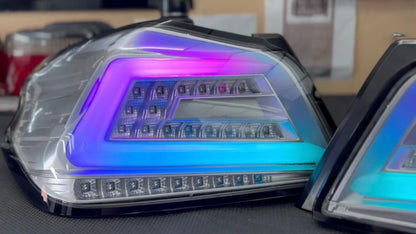 NTXGlow Clear Color Shifting Spec D Tail Lights (2015-2021 Subaru WRX)