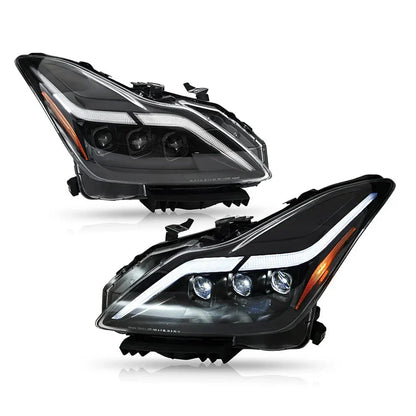 NTXGlow LED Tube Projector Headlights (2008-2015 Infiniti G37 & Q60 Coupe)