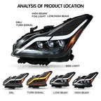 NTXGlow LED Tube Projector Headlights (2008-2015 Infiniti G37 & Q60 Coupe)