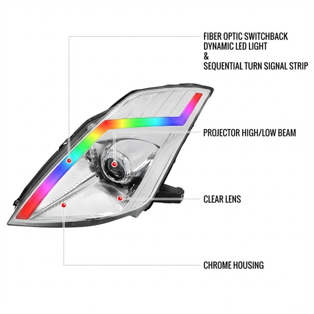 NTXGLOW RGB headlights (2006 - 2009 Nissan 350z)