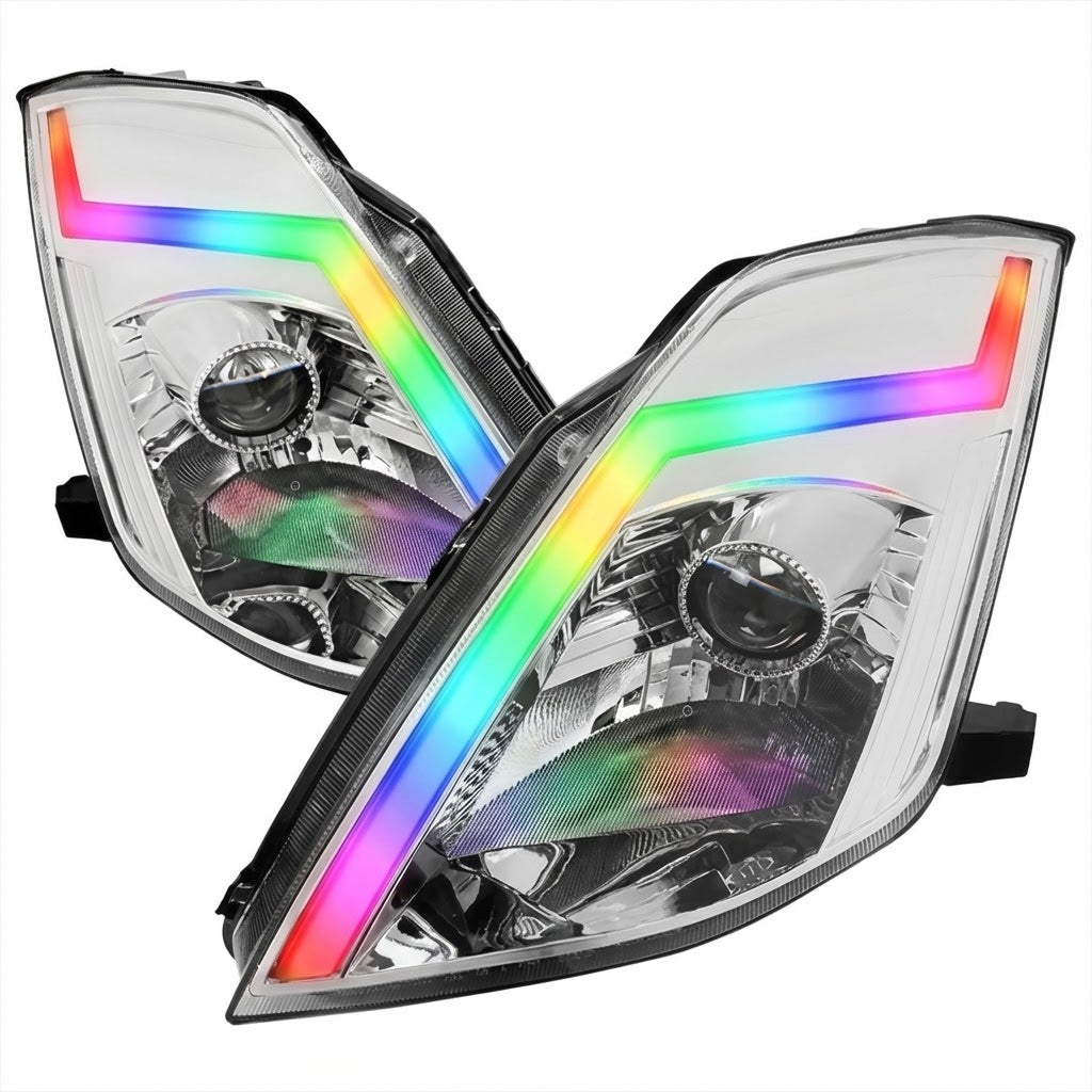 NTXGLOW RGB headlights (2003 - 2005 350z projector headlights)