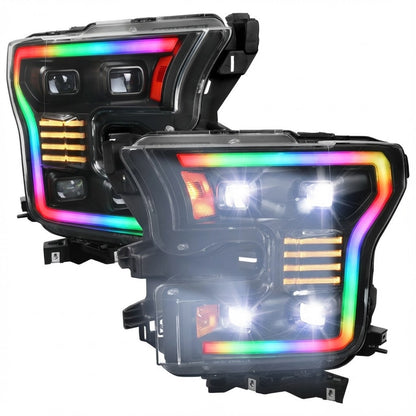 NTXGLOW RGB LED headlights (2015 - 2017 Ford F150)